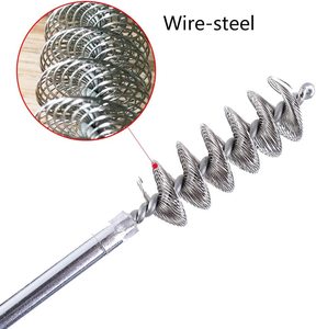 Long Rod Duro Nylon/Aço Inoxidável Enrolado <span class=keywords><strong>Bore</strong></span> Escova <span class=keywords><strong>gun</strong></span> Kit De Limpeza 12 Calibre 20 Medidor Limpa Escova Ferramentas - Product Image 3