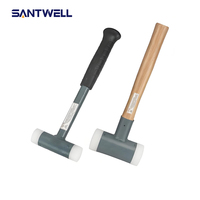 Marteau d'installation anti-rebond, corps en acier, tête en nylon, marteau non-abrasif avec manche en bois/acier, série APM APF, vente en gros OEM