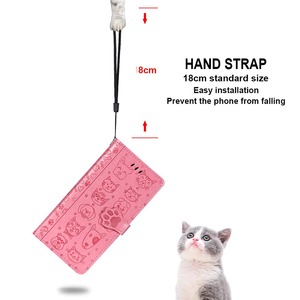 Custodie per telefono in pelle con stampa a rilievo personalizzata, design simpatico di gatti e cani, porta carte e portafoglio per <span class=keywords><strong>iPhone</strong></span> <span class=keywords><strong>11</strong></span> - Product Image 6