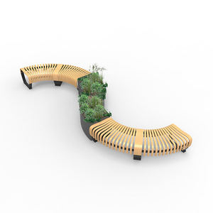 Banco con Respaldo Personalizado, Estilo Moderno, Maceta para Exteriores, Banco de Espera - Product Image 6