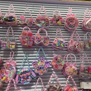 2024 phim hoạt hình đóng hộp dùng một lần tóc ban nhạc cho trẻ em Bông mềm với dày mạnh mẽ kéo cao su dễ thương liên tục tóc phụ kiện - Product Image 6