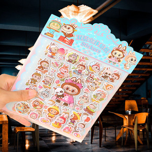Cartoon Pet Waterproof <b>Sticker</b> <b>Sheets</b> Irregular Shape Gloss Lamination Home Decoration - Product Image 2