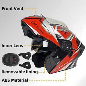 Productos calientes Cascos de motocicleta ABS para auriculares Aprobado por el DOT Accesorios personalizados para todas las estaciones - Product Image 2