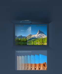 100 pouces <span class=keywords><strong>Fresnel</strong></span> Formovie <span class=keywords><strong>Fengmi</strong></span> F2 Soft PET Flexible 16:9 Écran de projection 4K Écran à cadre fixe pour projecteur à focale Ultra courte - Product Image 4