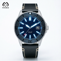 Montre Migaga Nh35 à mouvement automatique pour homme, étanche à 300 m, bracelet en caoutchouc FKM, montre de plongée mécanique de luxe