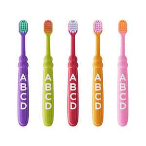 Cepillo de dientes de cerdas suaves para niños de 5 a 12 años, cepillo de dientes manual ultra suave de color caramelo H-516 - Product Image 1