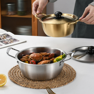Yurtrain Korean Kitchen Cookware Instant Noodle <strong>Pot</strong> with <strong>Lid</strong> <strong>Small</strong> Aluminum Ramen Soup Pan Home Stock <strong>Pot</strong> Metal Material - Product Image 3
