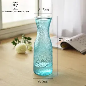 Miglior caldo all'ingrosso di alta qualità in stile giapponese fantasia vaso colorato modello crisantemo vaso di fiori vaso di vetro trasparente