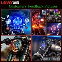 Kit de phares jaunes Osram-LED pour moto, phare antibrouillard pour vélo électrique, kit de phares Angle Eye pour moto, fabriqué en Chine