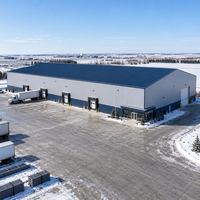 Entrepôt en acier canadien, panneaux sandwich isolés, atelier de stockage, bureau, bâtiment métallique préfabriqué