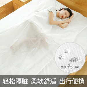 FaSoLa Travel Disposable Breathable Fitted Sheet White 1.5m Hotel Mattress Protector Non-woven Full Coverage - Product Image 4