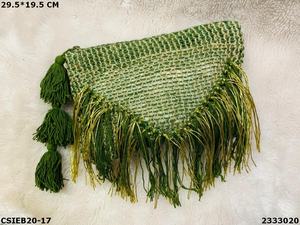 Stylish Jute & Cotton Clutch with Embroidery Zipper Closure Shoulder Strap-Eco-Friendly Fashion Accessory (1-1.9L Capacity) - Product Image 3