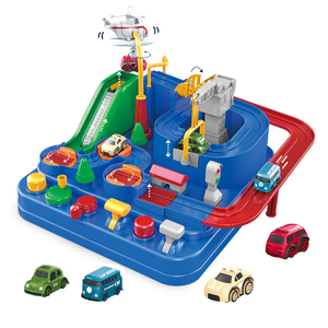 Jeu éducatif pour enfants Piste de stationnement Jeu d'accident de voiture Jouets Aventure de course automobile avec 4 mini voitures - Product Image 1