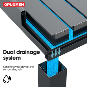 Jardín moderno al aire libre de aluminio persiana pérgola pabellón Gazebo 3x3 3x4 <span class=keywords><strong>4x3</strong></span> 4x4 4x5 4x6 6x3 6x4 6x5 6x6m pérgola pérgola Pergula - Product Image 3