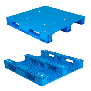 3 बच्चों का पुनर्नवीनीकरण प्लास्टिक यूरो पैलेट खुले तल प्लास्टिक फर्श पैलेट सिंगल 4-वे प्रवेश प्रकार का सामना करते हैं - Product Image 2