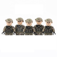 Mini Figurines Soldat Forces Spéciales US Leopard Arme Fusil Gilet Blocs MOC Modèle Militaire Armée Jouets de Construction