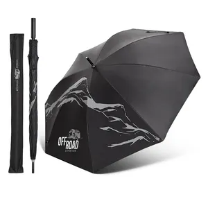 Large Luxury Branded Custom Golf Umbrella With Bags - Premium Lightweight Carbon Windproof Logo Prints