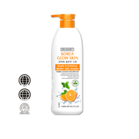 Gel de Baño Vegano Iluminador con Vitamina C, 1300ml, Exfoliante e Hidratante para Piel Opaca, Brillo Coreano