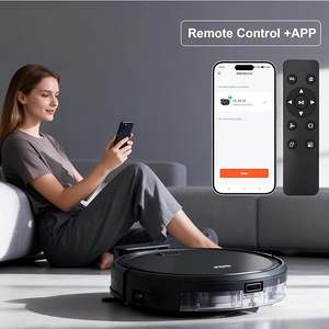 Robot Vacuum Cleaner Wet Mop Combo PGID Smart <b>Mapping</b> Gyroscope Battery-Powered WiFi App Brushless Motor HEPA Filter Hotel Use - Product Image 2