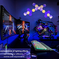 Panneaux muraux LED DIY Lumières hexagonales RVB avec APP Smart Modular Expansion Shapes Light