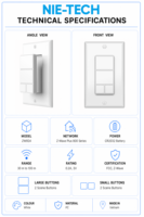 Commutateur intelligent Z-Wave, télécommande murale, contrôleur de lumière sans fil, portée de 30 à 100m, pour Google Home Alexa Smart Home