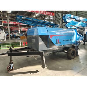 Fabricant professionnel chinois Débit de pompage de 40 m3/h Contrôle entièrement hydraulique Pompe à béton à pierre fine électrique XBS40-13 sur remorque - Product Image 3