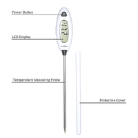 GM1311 termometer makanan Digital, LCD tipe-pena termometer dapur baca instan untuk daging susu makanan cair memasak memanggang