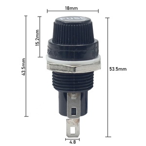 10A 250V AC 5x20mm Điện tử PCB gắn kính vít cầu chì chủ sở hữu ổ cắm thấp phá vỡ Công suất - Product Image 2