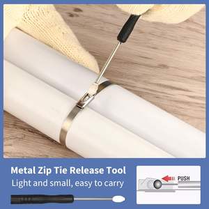 حزمة من المصنع ، قفل كروي ، ربطة عنق من الفولاذ المقاوم للصدأ ، ربطة عنق بسحاب ، معدنية ، من مواد من من الكيبل ، ولفات ربطة عنق - Product Image 3