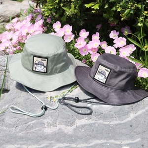 Wholesale Custom Embroidered Patch Quick Dry Black <strong>Purple</strong> Bucket <strong>Hat</strong>,Sun Shade Beach Cap,Fisherman Wide Brim String Bucket <strong>Hat</strong> - Product Image 2