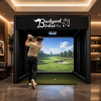 Simulateur de tente gonflable de golf en PVC personnalisé de haute qualité portable pour une utilisation intérieure et extérieure gonflables publicitaires de qualité