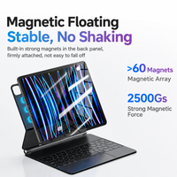 Clavier magnétique flottant portable pour tablette, support de clavier externe sans fil détachable