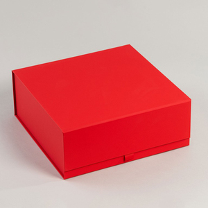 Custom Logo Red Rigid Grey Board <b>Cardboard</b> Packaging Medium Magnetic Closure Paper <b>Gift</b> <b>Box</b> - Product Image 1