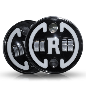 Faros Antiniebla LED de 65W con Ojos de Ángel, 12V, 7 Pulgadas, Doble Color, para Motocicleta Wrangler, DOT, 6500 Lúmenes, Ajuste Universal - Product Image 1