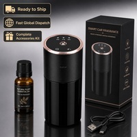 Diffuseur d'arômes intelligent pour voiture, cadre or rose, ultrasonique, nano-brume, grande capacité, réservoir d'huile, 3 modes de parfum pour voiture et maison