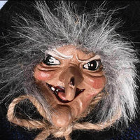 Décorations d'Halloween : Pendentif Balai de Sorcière, Décoration de Porte Magique en Bois, Accessoires Squelette Non Toxiques et Durables pour Intérieur/Extérieur – Nouveauté Tendance
