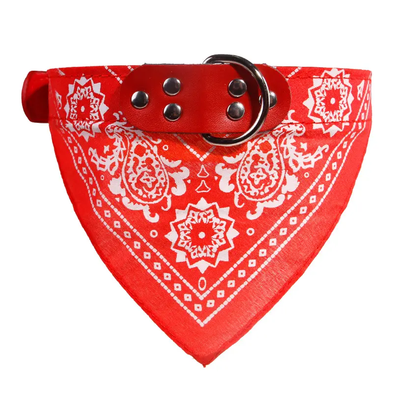 Collare per sciarpa per cani di alta qualità collare per animali domestici collana per collare sciarpa in pelle per collare per cani di piccola taglia sciarpa per collo accessori per animali domestici