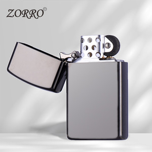 Briquet à kérosène ZORRO/Zorro Z909/909S pour <span class=keywords><strong>femme</strong></span>, élégant, corps étroit, en laiton, coupe-vent, gravable, motifs personnalisés, <span class=keywords><strong>luxe</strong></span> discret - Product Image 2
