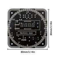 Kit d'horloge électronique DIY numérique Module d'affichage LED numérique Kit d'horloge électronique d'alarme 51 SCM Learning Board 5V