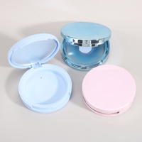 Boîte à poudre compacte personnalisée en plastique PET recyclé écologique multicolore, palette de blush vide, cosmétique portable