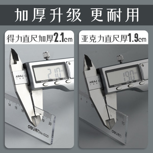 Deli 6230 30cm Ruler Transparent Student Office Study Ruler Clear Plastic Measuring Tool For School And Work - Product Image 5