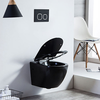 Salle de bains et toilettes design toilette flottante suspendue au mur sans eau ensemble de toilette de luxe pour salle de bains moderne