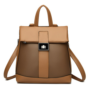 High Quality Women <b>Backpack</b> Purse Fashion Pu Leather <b>Large</b> Designer Travel Bag Ladies Shoulder Bags - Product Image 1