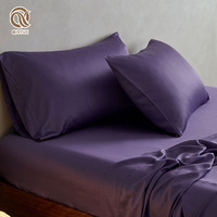 Parure de lit de luxe en Lyocell personnalisée avec logo imprimé, drap-housse et draps, certifiée OEKO-TEX 300TC, vente en gros