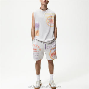 OEM al por mayor 100% algodón en blanco de gran tamaño logotipo personalizado cuello redondo más camiseta con gráficos impresos camisetas sin mangas para hombres - Product Image 4