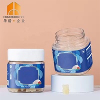 Bouteille de vitamines en plastique Fudge de grande taille de 250ml 300ml 450ml avec bouchon anti-enfant pour bouteille de supplément gommeux carré