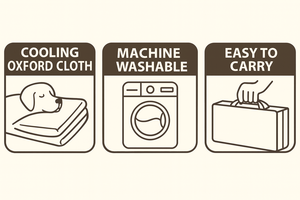 Eco-Vriendelijke Oxford Hoes Hondenbedden Huisdier Kussen Draagbare Lichtgewicht Waterdichte Huisdiermat Pads - Product Image 6