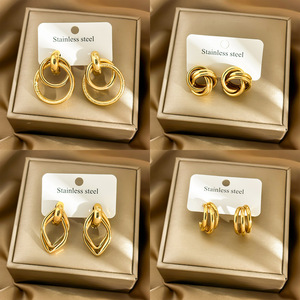Pendientes de Acero Inoxidable EH179, Hipoalergénicos, Resistentes a la Decoloración, Pendientes Colgantes de Moda - Product Image 4