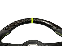 Volant sport en fibre de carbone véritable en forme de D à 3 branches, vente en gros d'usine, compatible OEM pour Volkswagen Golf/Jetta MK7