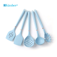 Set Peralatan Dapur Silikon Baru Anti Gores, Spatula, Sendok, dan Sendok Sayur untuk Peralatan Masak Anti Lengket, Memasak di Rumah